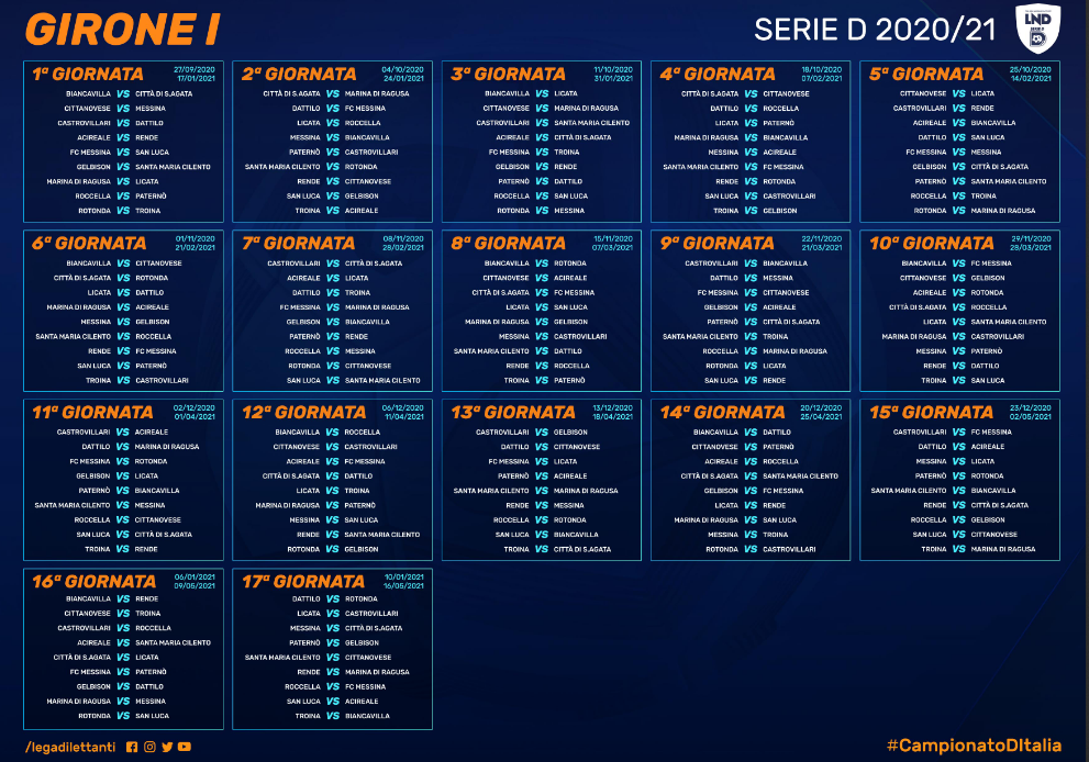 Serie D, il calendario del Castrovillari. Esordio al "Mimmo Rende