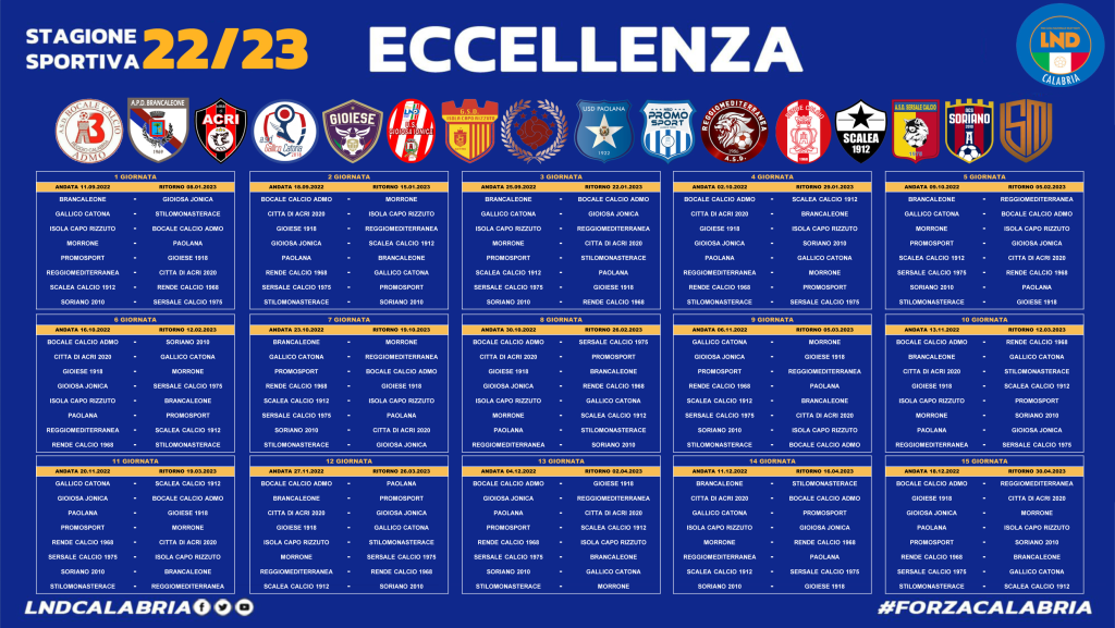 Eccellenza, presentato il calendario Iacchite.blog