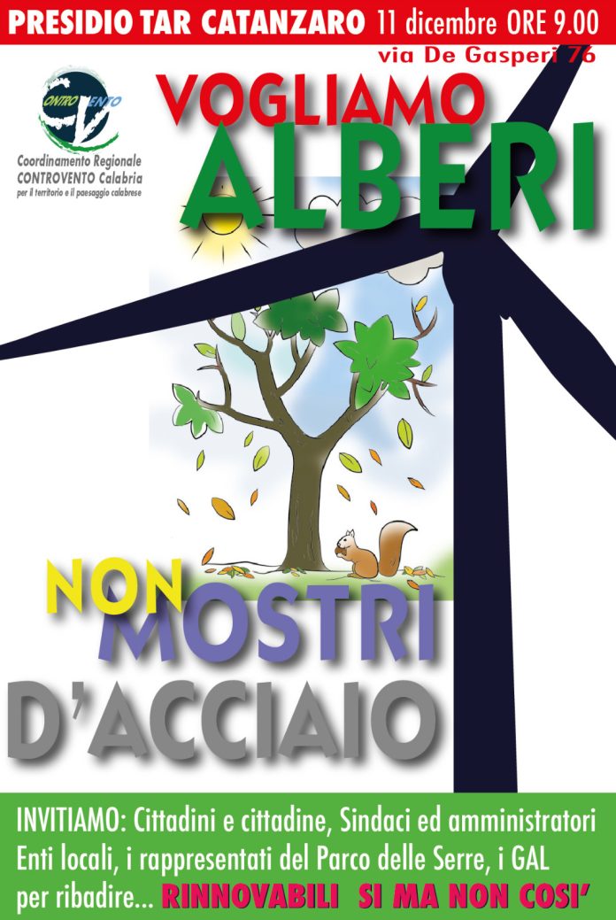 Locandina sit in TAR 11 dicembre 2024