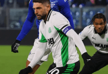 Berardi, lesione al flessore: recupero in 15-30 giorni