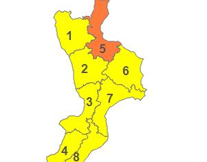 Maltempo in Calabria: domani allerta arancione la zona jonica settentrionale, gialla nel resto della regione