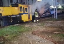 Incendio nel cantiere della stazione di Corigliano-Rossano, a fuoco un mezzo pesante