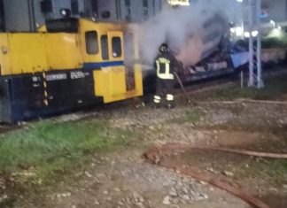 Incendio nel cantiere della stazione di Corigliano-Rossano, a fuoco un mezzo pesante