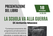 Lamezia. “La scuola va alla guerra. Inchiesta sulla militarizzazione dell’istruzione in Italia”. Antonio Mazzeo allo Spazio Sociale Addunati