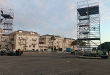 Catanzaro verso il Capodanno Rai: 20 bilici, 700 mq di strutture e un palco monumentale