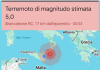 Calabria. Forte scossa di terremoto di magnitudo 5.1: epicentro nel mar Jonio reggino