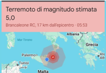 Calabria. Forte scossa di terremoto di magnitudo 5.1: epicentro nel mar Jonio reggino